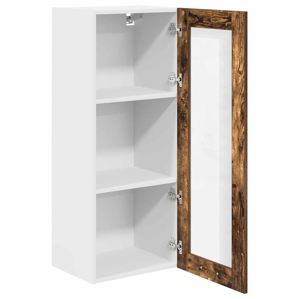 vidaXL Hanging Cabinet Smoked Oak 40 x 31 x 100 cm Engineered Wood 5