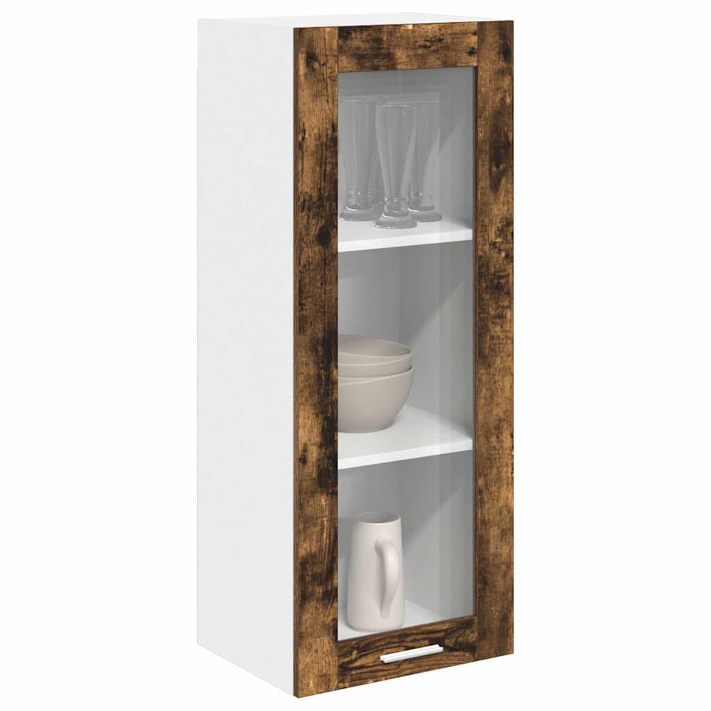 vidaXL Hanging Cabinet Smoked Oak 40 x 31 x 100 cm Engineered Wood 3