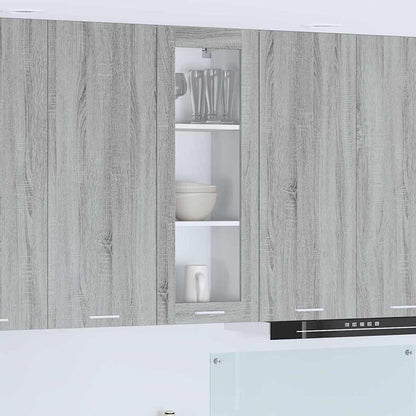 vidaXL Hanging Cabinet Grey Sonoma 40 x 31 x 100 cm Engineered Wood 1