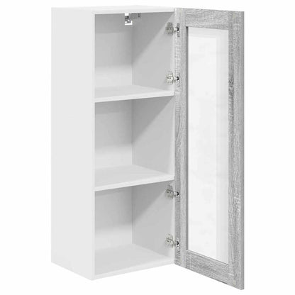 vidaXL Hanging Cabinet Grey Sonoma 40 x 31 x 100 cm Engineered Wood 5