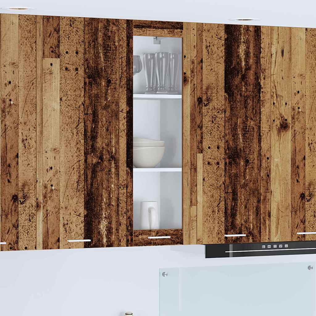 vidaXL Hanging Cabinet Old Wood 40 x 31 x 100 cm Engineered Wood 1