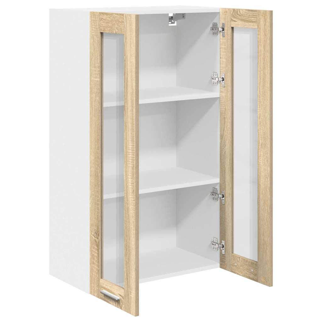 vidaXL Hanging Cabinet Sonoma Oak 60 x 31 x 100 cm Engineered Wood 5