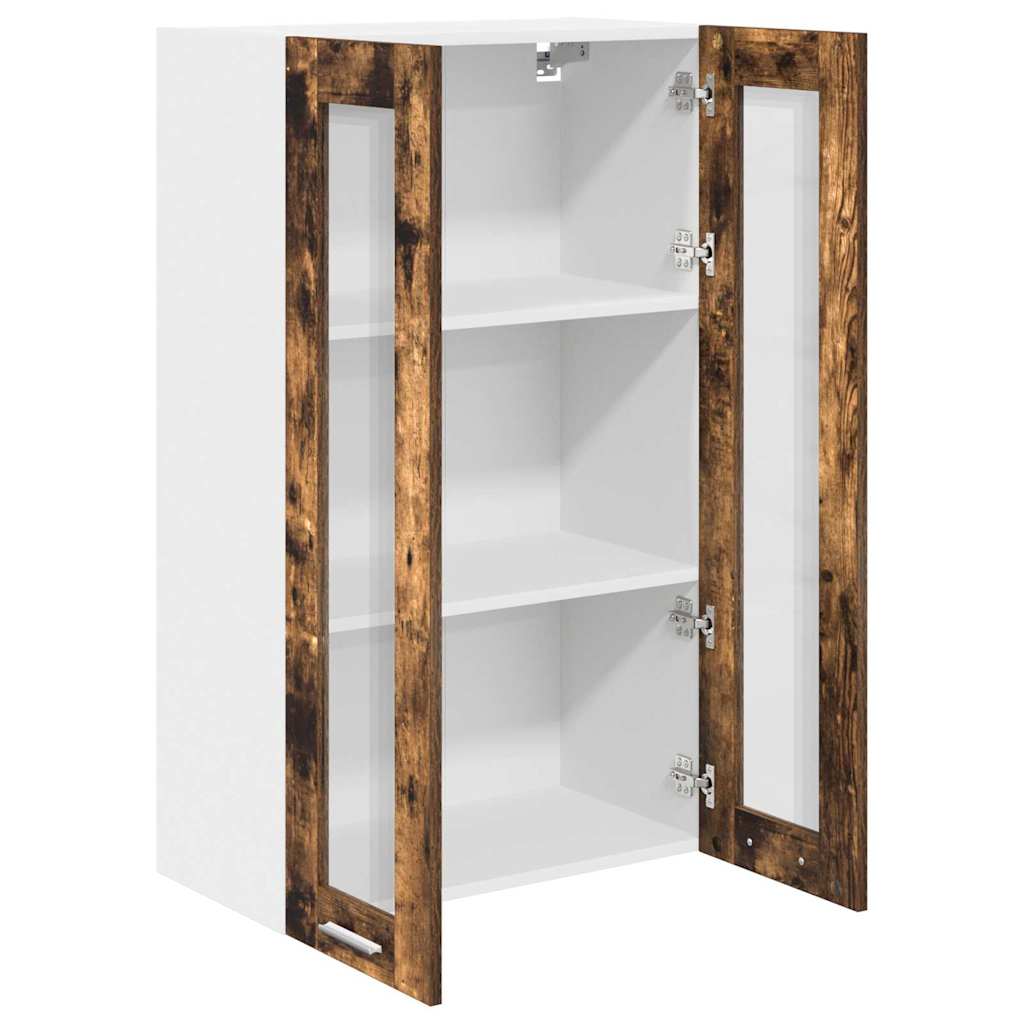 vidaXL Hanging Cabinet Smoked Oak 60 x 31 x 100 cm Engineered Wood 5