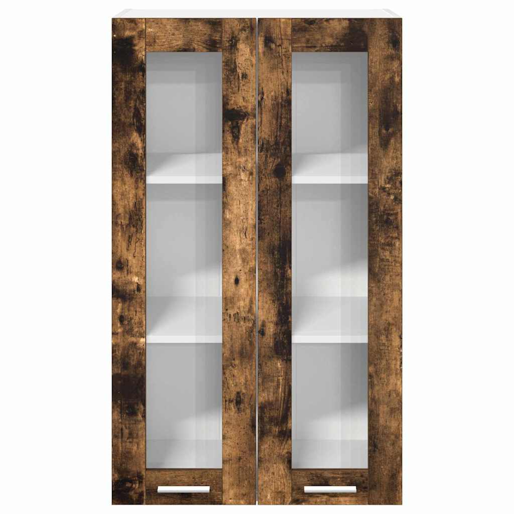 vidaXL Hanging Cabinet Smoked Oak 60 x 31 x 100 cm Engineered Wood 6