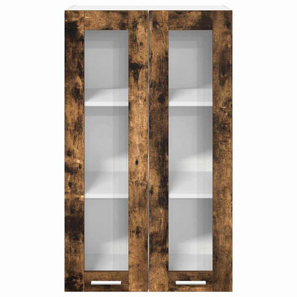 vidaXL Hanging Cabinet Smoked Oak 60 x 31 x 100 cm Engineered Wood 6