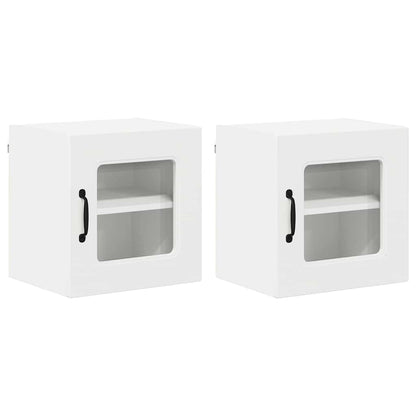 vidaXL Dishwasher Panel with 1 Glass Door KALMAR 2 pcs White 2