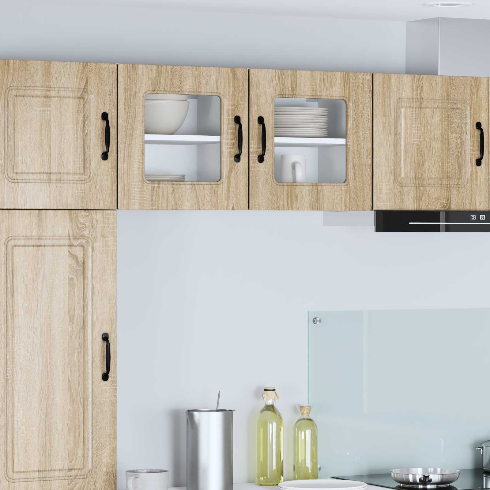 vidaXL Dishwasher Panel Kalmar 2 pcs Sonoma Oak Engineered Wood 1