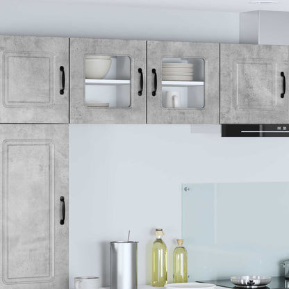 vidaXL Dishwasher Panel Kalmar 2 pcs Concrete Grey Engineered Wood 1