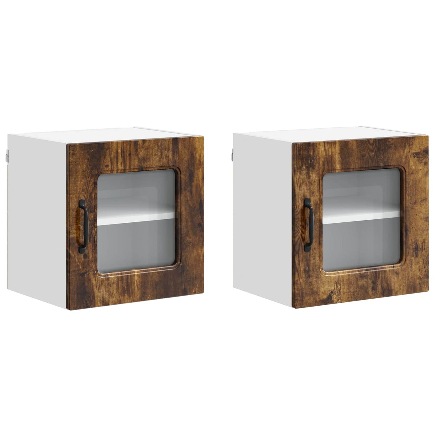 vidaXL Dishwasher Panel Kalmar 2 pcs Smoked Oak Engineered Wood 2