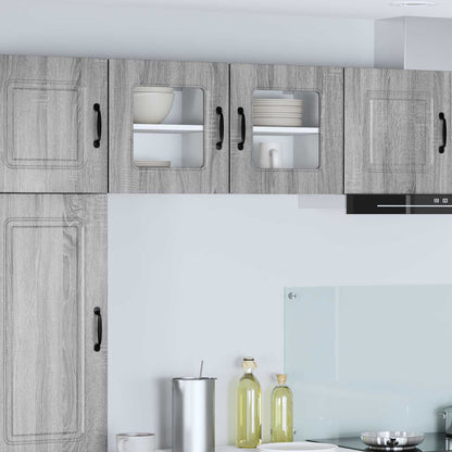 vidaXL Dishwasher Panel Kalmar 2 pcs Grey Sonoma Engineered Wood 1
