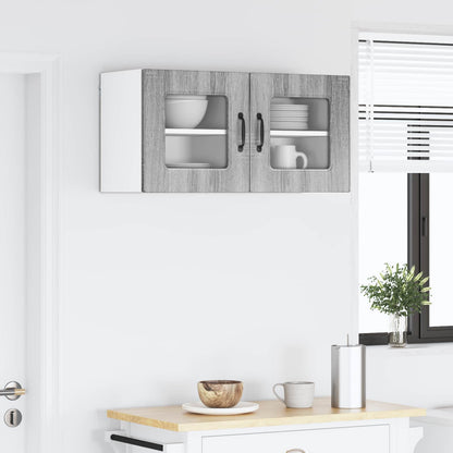 vidaXL Dishwasher Panel Kalmar 2 pcs Grey Sonoma Engineered Wood 4