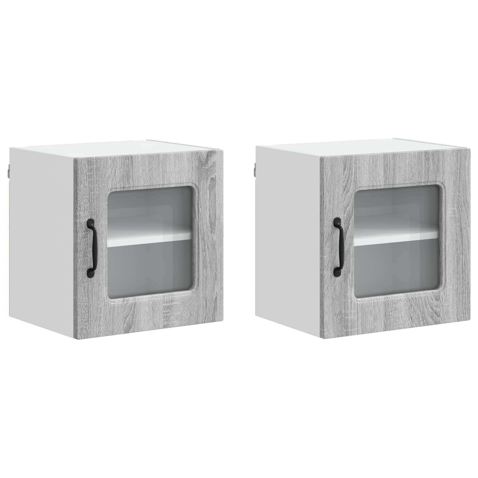 vidaXL Dishwasher Panel Kalmar 2 pcs Grey Sonoma Engineered Wood 2