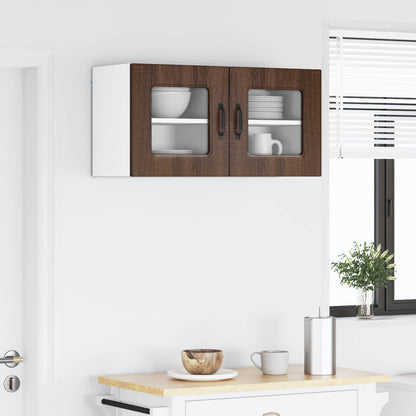 vidaXL Dishwasher Panel Kalmar 2 pcs Brown Oak Engineered Wood 4