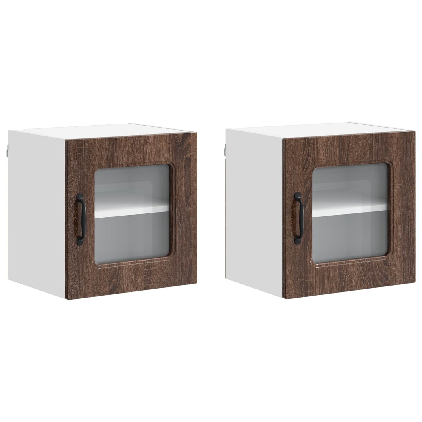 vidaXL Dishwasher Panel Kalmar 2 pcs Brown Oak Engineered Wood 2