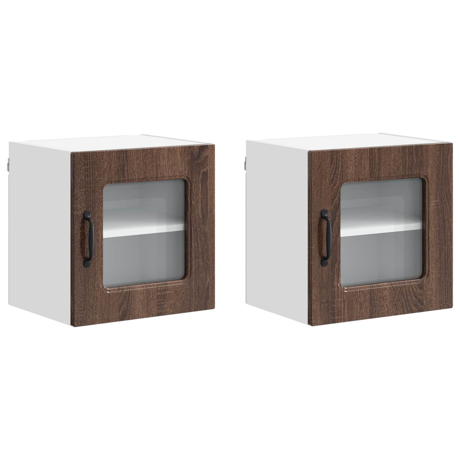 vidaXL Dishwasher Panel Kalmar 2 pcs Brown Oak Engineered Wood 2