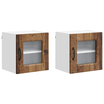 vidaXL Dishwasher Panel Kalmar 2 pcs Old Wood Engineered Wood 2