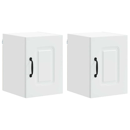 vidaXL Dishwasher Panel Kalmar 2 pcs White Engineered Wood 2