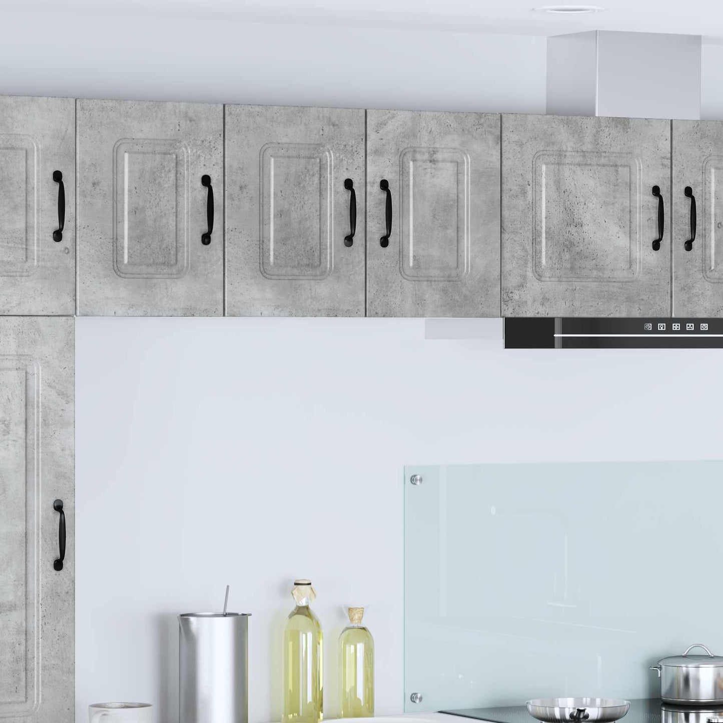 vidaXL Dishwasher Panel Kalmar 2 pcs Concrete Grey Engineered Wood 1