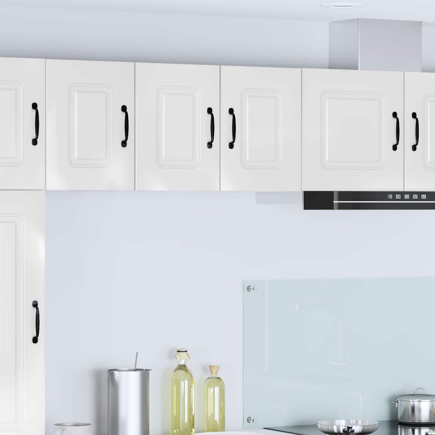 vidaXL Dishwasher Panel Kalmar 2 pcs High Gloss White Engineered Wood 1