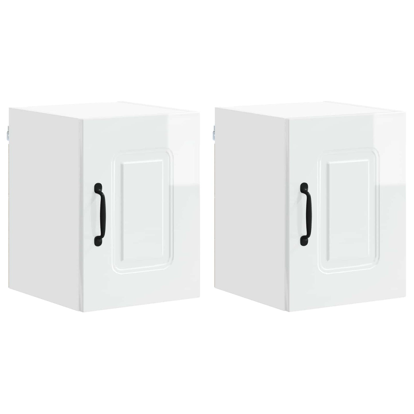 vidaXL Dishwasher Panel Kalmar 2 pcs High Gloss White Engineered Wood 2