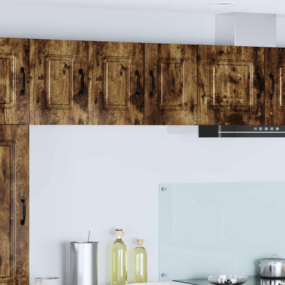 vidaXL Dishwasher Panel Kalmar 2 pcs Smoked Oak Engineered Wood 1