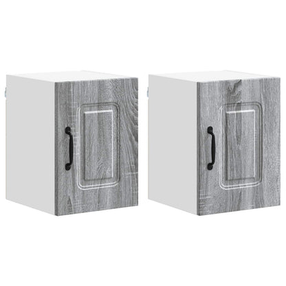 vidaXL Dishwasher Panel Kalmar 2 pcs Grey Sonoma Engineered Wood 2