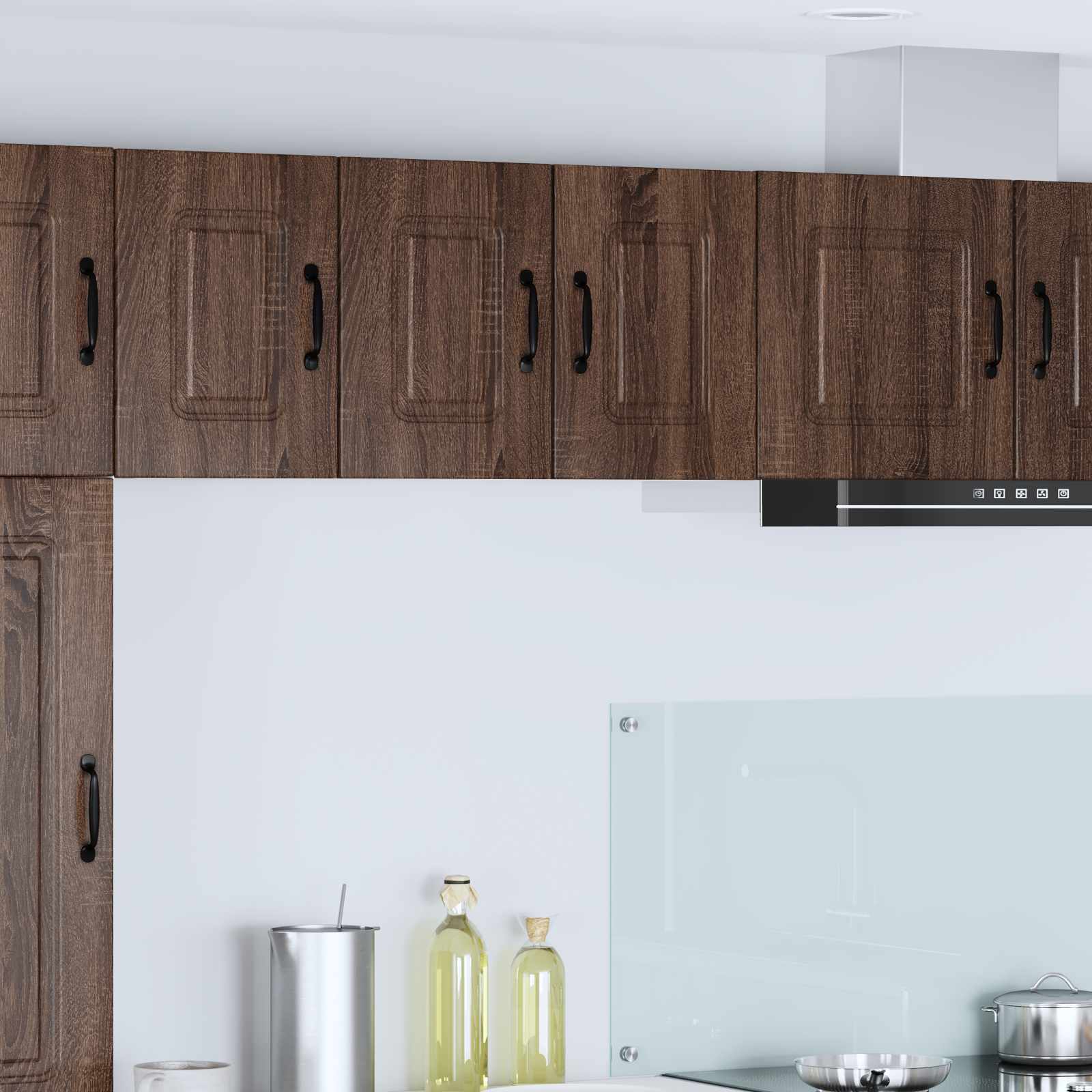 vidaXL Dishwasher Panel Kalmar 2 pcs Brown Oak Engineered Wood 1