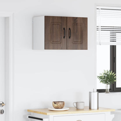 vidaXL Dishwasher Panel Kalmar 2 pcs Brown Oak Engineered Wood 4