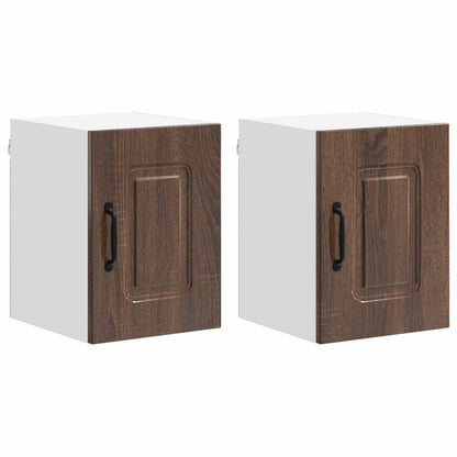 vidaXL Dishwasher Panel Kalmar 2 pcs Brown Oak Engineered Wood 2