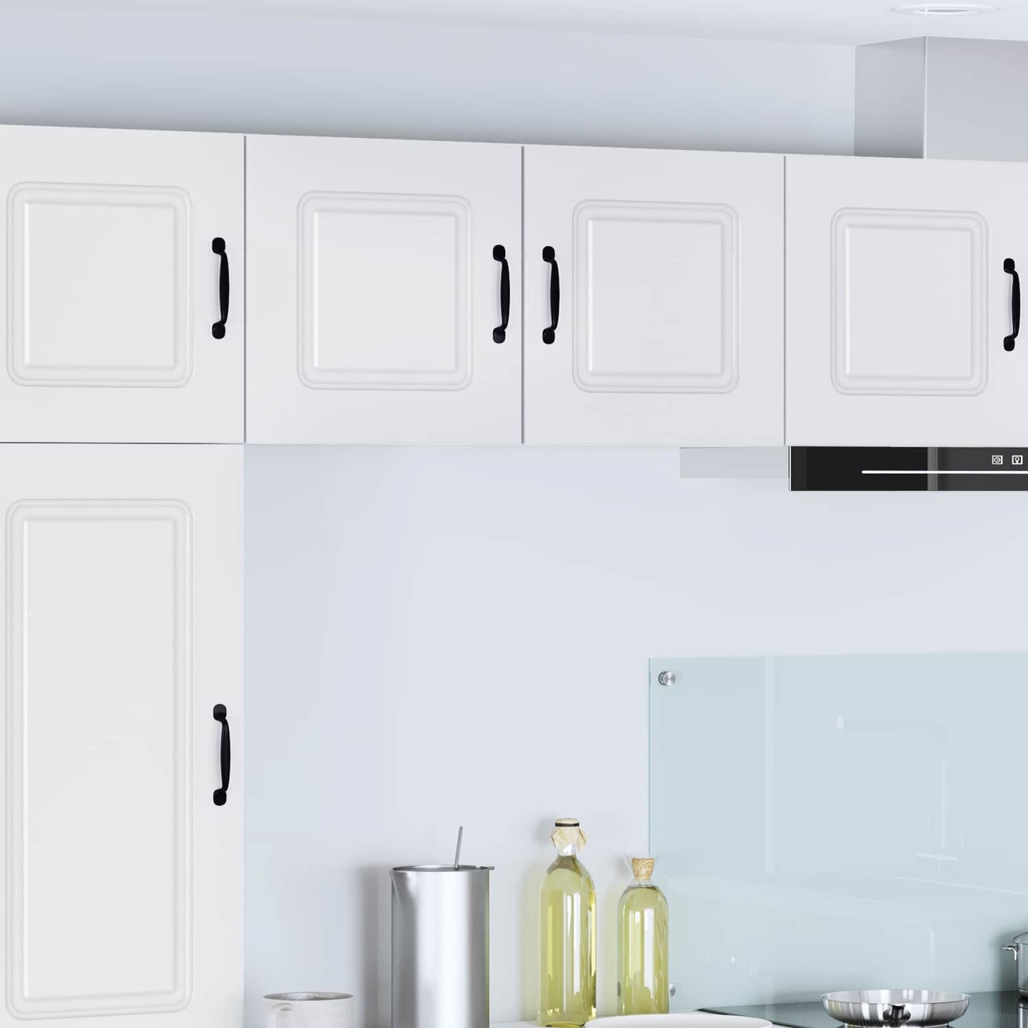vidaXL Dishwasher Panel Kalmar 2 pcs White Engineered Wood 1