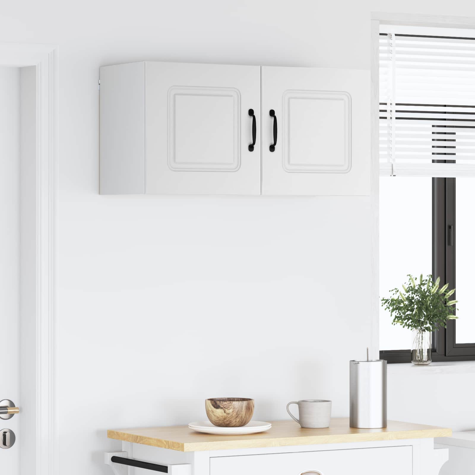 vidaXL Dishwasher Panel Kalmar 2 pcs White Engineered Wood 4
