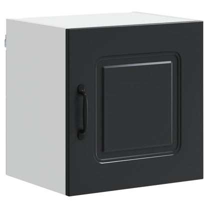 vidaXL Dishwasher Panel Kalmar 2 pcs Black Engineered Wood 5