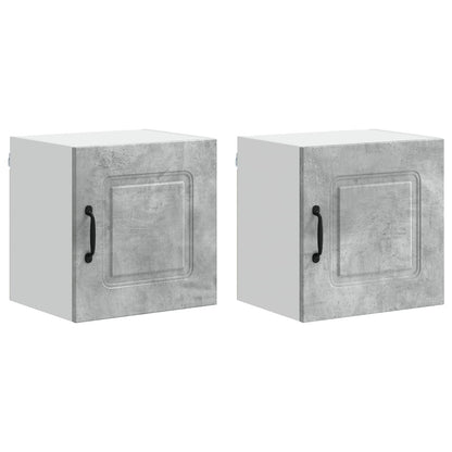 vidaXL Dishwasher Panel Kalmar 2 pcs Concrete Grey Engineered Wood 2
