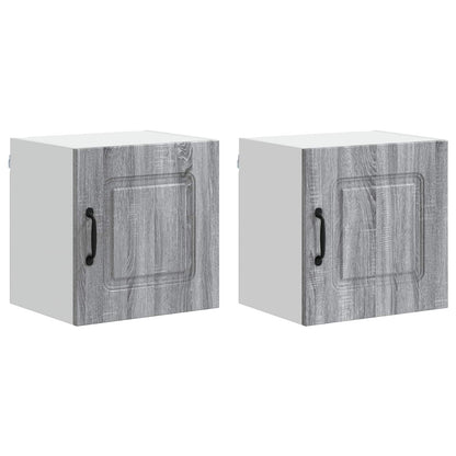 vidaXL Dishwasher Panel Kalmar 2 pcs Grey Sonoma Engineered Wood 2