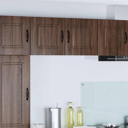 vidaXL Dishwasher Panel Kalmar 2 pcs Brown Oak Engineered Wood 1