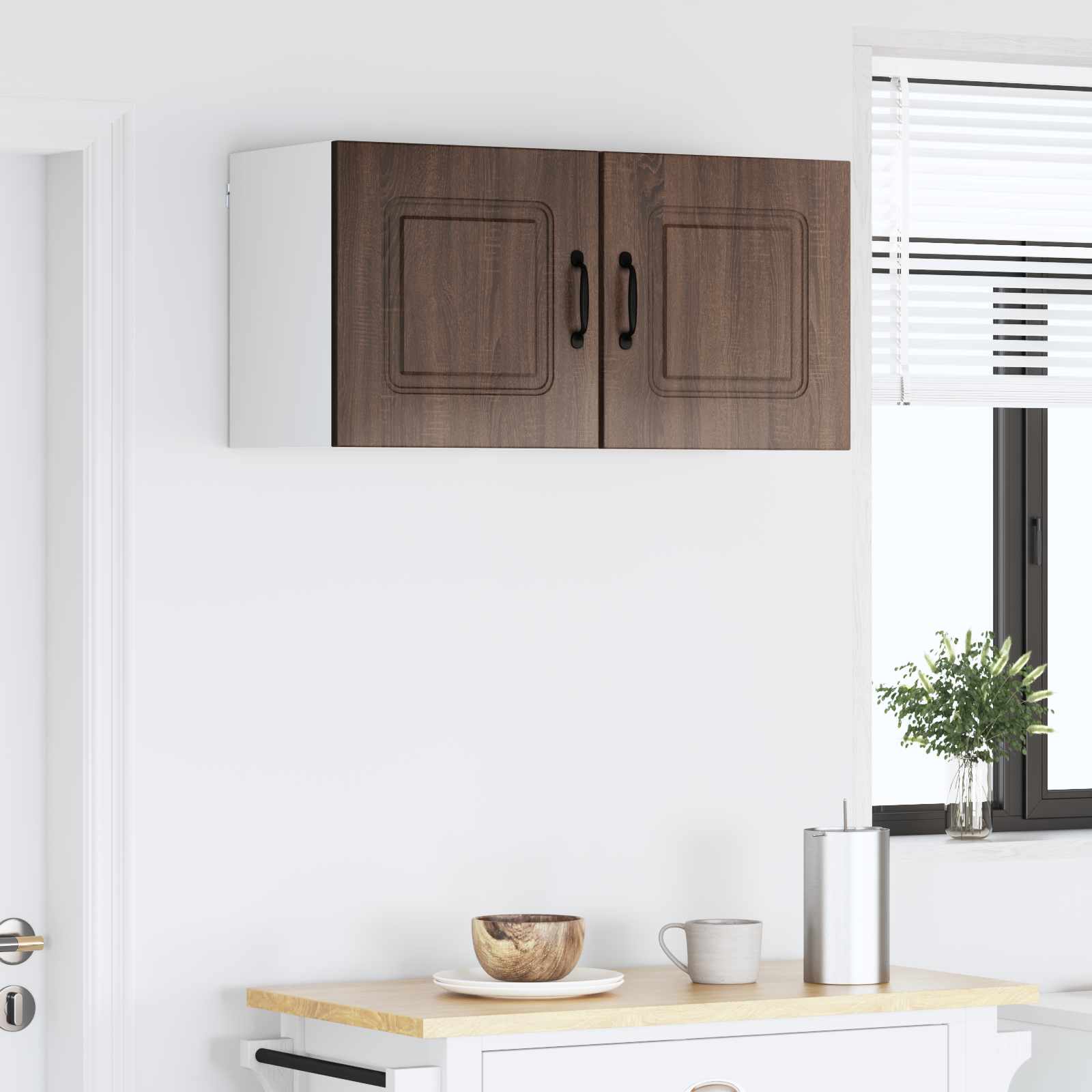 vidaXL Dishwasher Panel Kalmar 2 pcs Brown Oak Engineered Wood 4