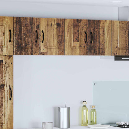 vidaXL Kitchen Wall Cabinet with Glass Door "Kalmar" Old Wood