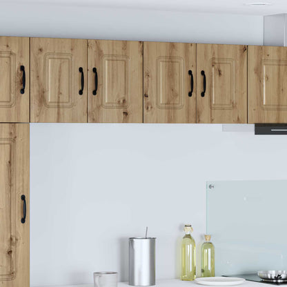 vidaXL Kitchen Wall Cabinet with Glass Door "Kalmar" Artisan Oak