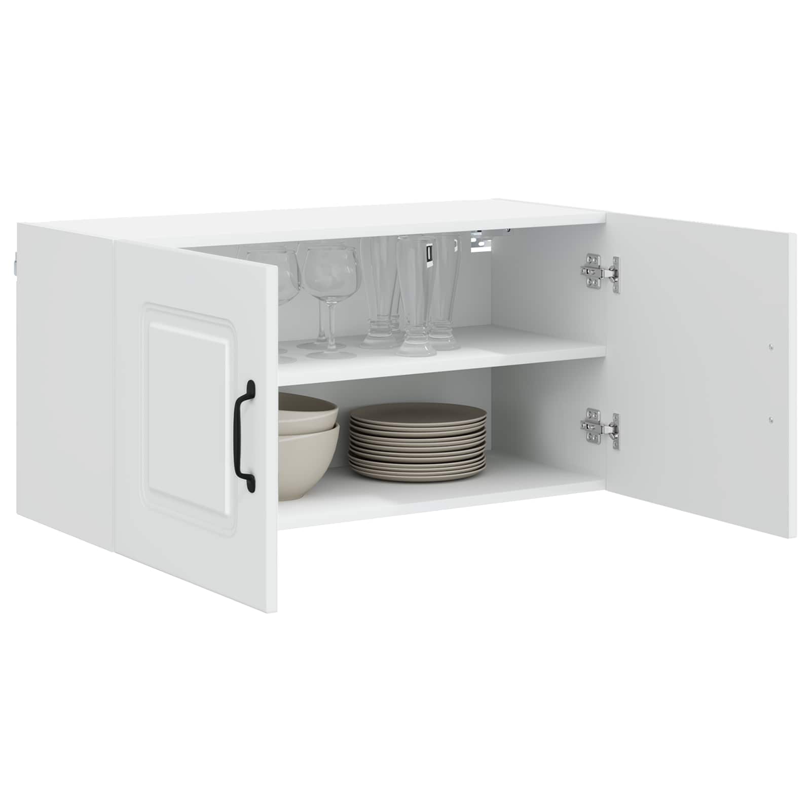 vidaXL Dishwasher Panel Kalmar White 80 x 31 x 40 cm Engineered Wood 3