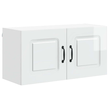vidaXL Dishwasher Panel with 2 Doors KALMAR High Gloss White 2