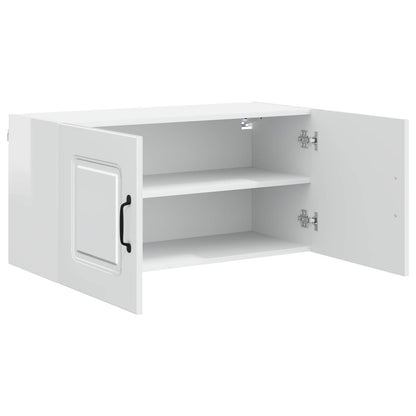 vidaXL Dishwasher Panel with 2 Doors KALMAR High Gloss White 5
