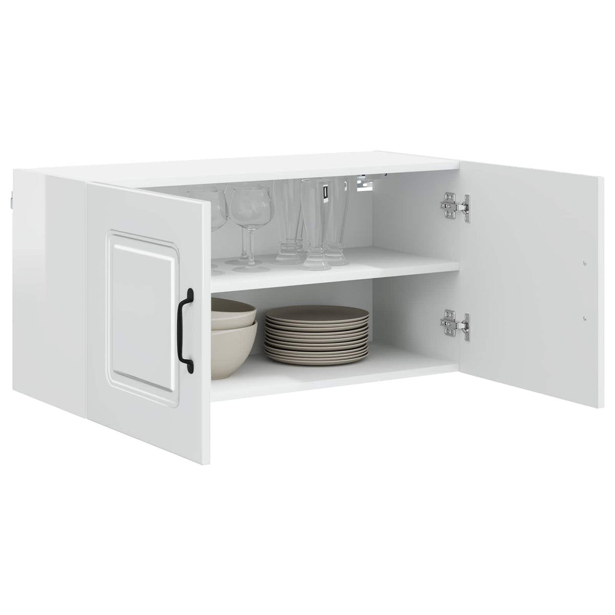 vidaXL Dishwasher Panel with 2 Doors KALMAR High Gloss White 3