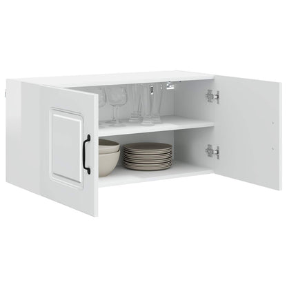 vidaXL Dishwasher Panel with 2 Doors KALMAR High Gloss White 3