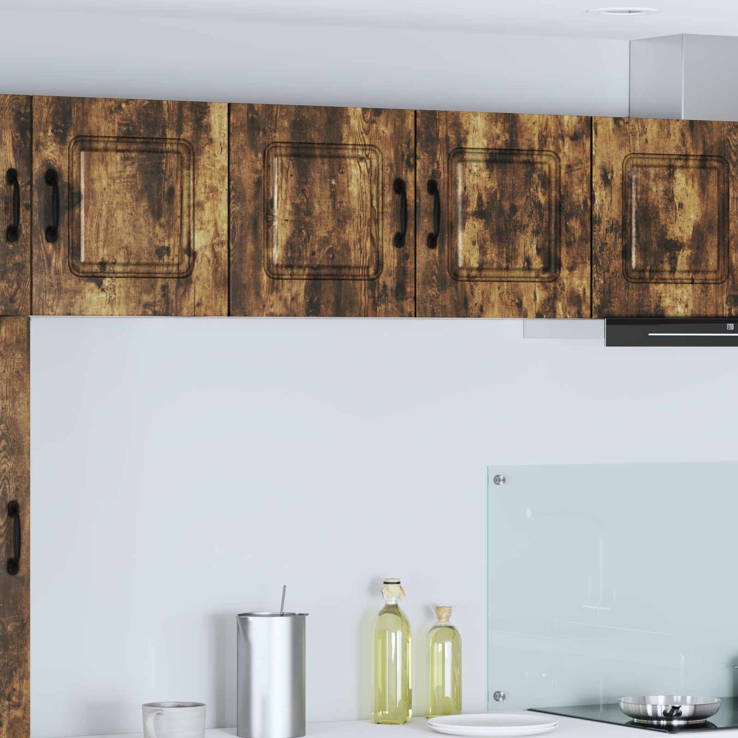 vidaXL Dishwasher Panel Kalmar Smoked Oak 80 x 31 x 40 cm 1