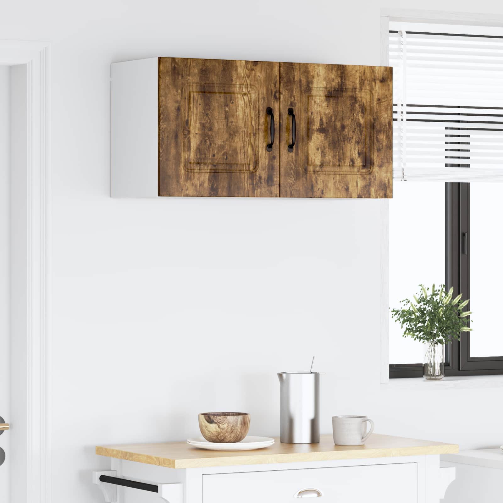 vidaXL Dishwasher Panel Kalmar Smoked Oak 80 x 31 x 40 cm 4