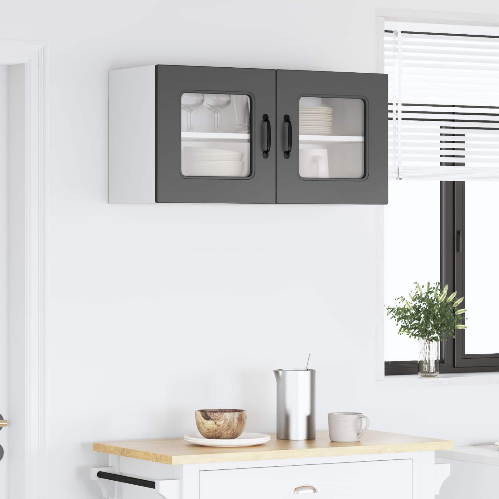 vidaXL Dishwasher Panel Kalmar Black 80 x 31 x 40 cm Engineered Wood 4