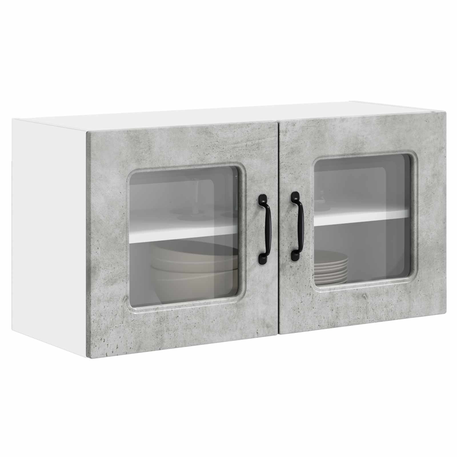 vidaXL Dishwasher Panel Kalmar Concrete Grey 80 x 31 x 40 cm 3