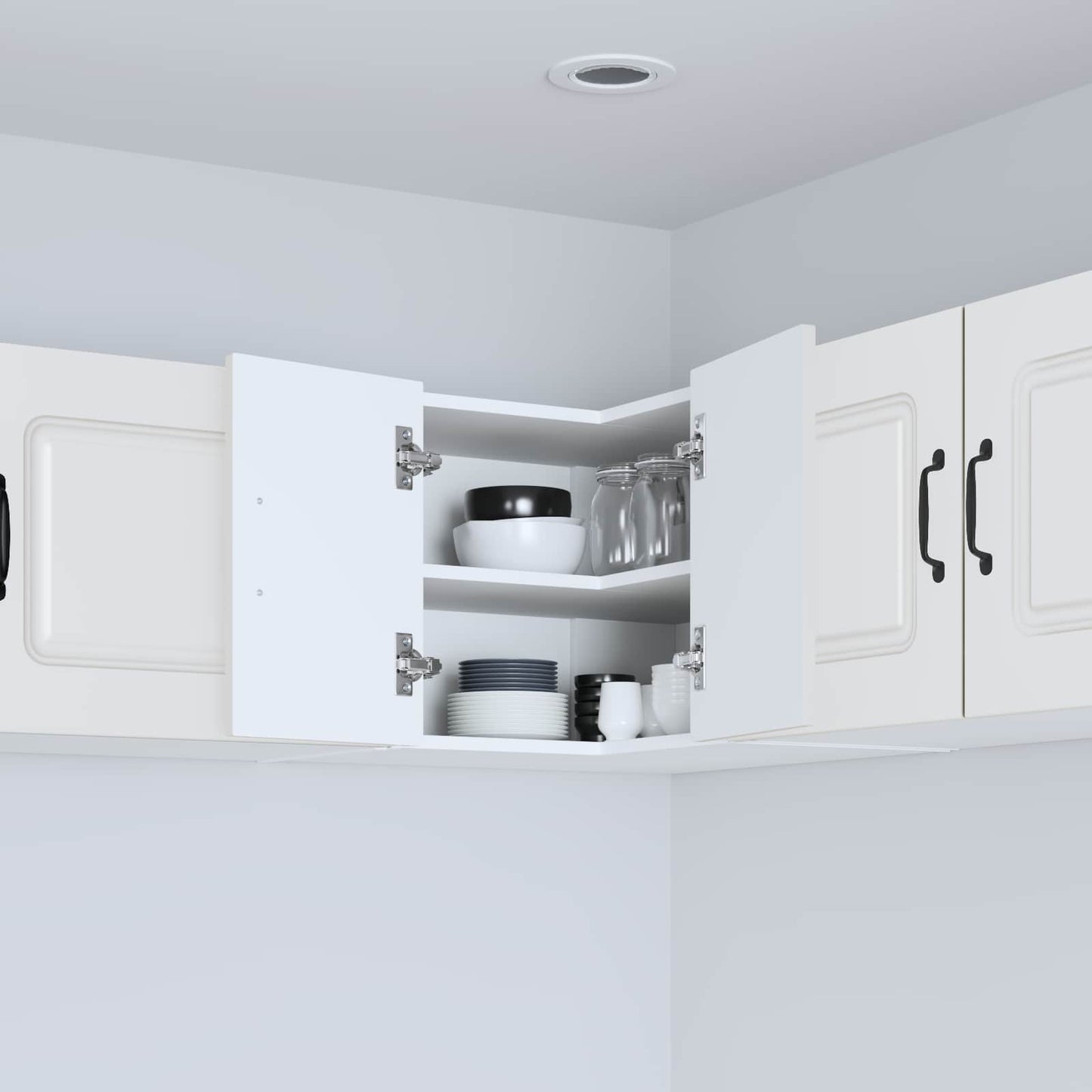 vidaXL Dishwasher Panel Kalmar White 57 x 57 x 40 cm Engineered Wood 4