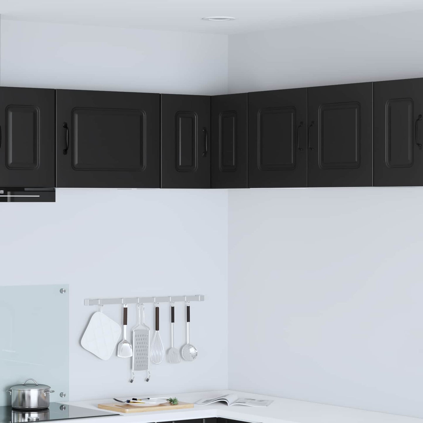 vidaXL Dishwasher Panel Kalmar Black 57 x 57 x 40 cm Engineered Wood 1