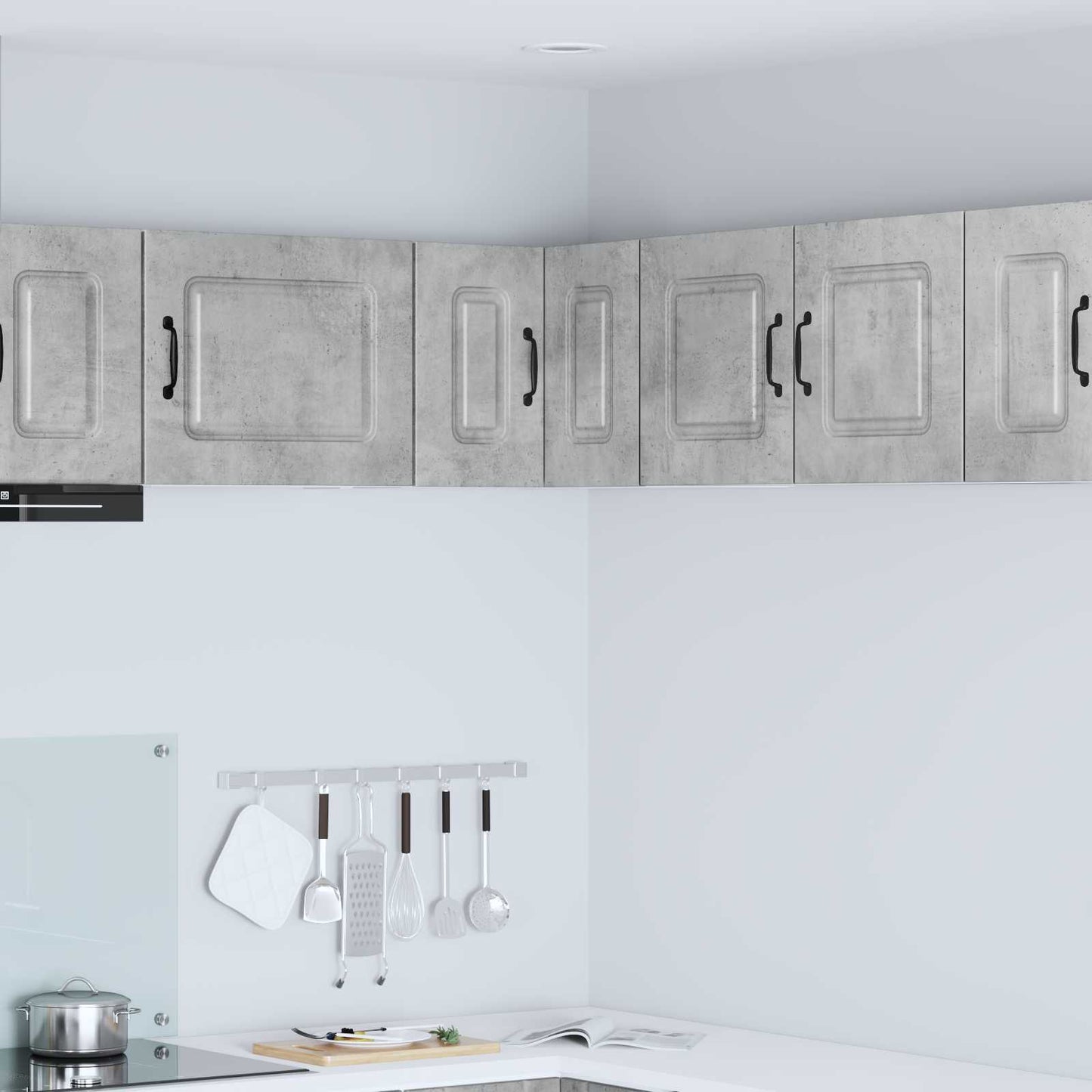vidaXL Dishwasher Panel Kalmar Concrete Grey 57 x 57 x 40 cm 1
